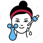 Skincare icon showing facial tools and serum.