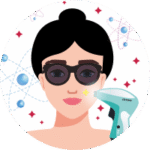 Laser facial treatment icon